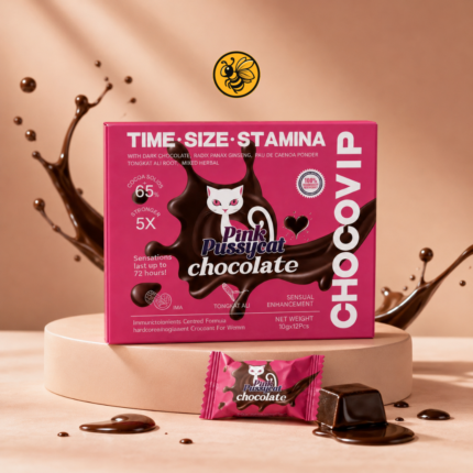 علبة واحدة من شوكولاتة القطط الوردية choco vip